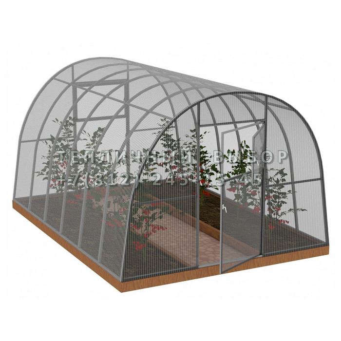 Теплица из поликарбоната Усиленная Арочная 3х4 h=2.1 м профиль 30х30 мм