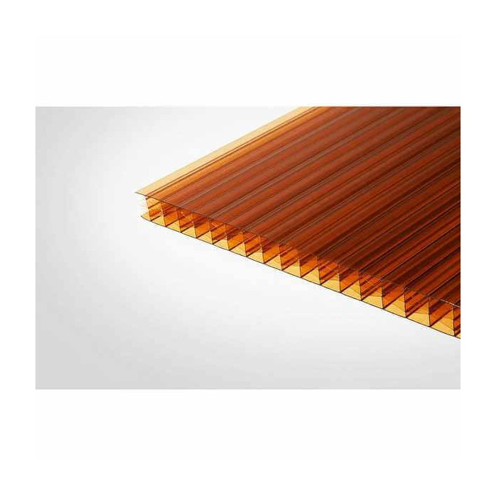 Сотовый поликарбонат 10 мм ULTRAMARIN янтарь 2100х12000 мм