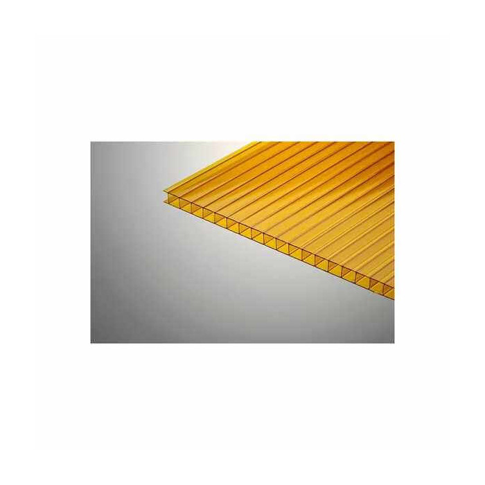 Сотовый поликарбонат 16 мм КОЛИБРИ оранжевый 2100х12000 мм